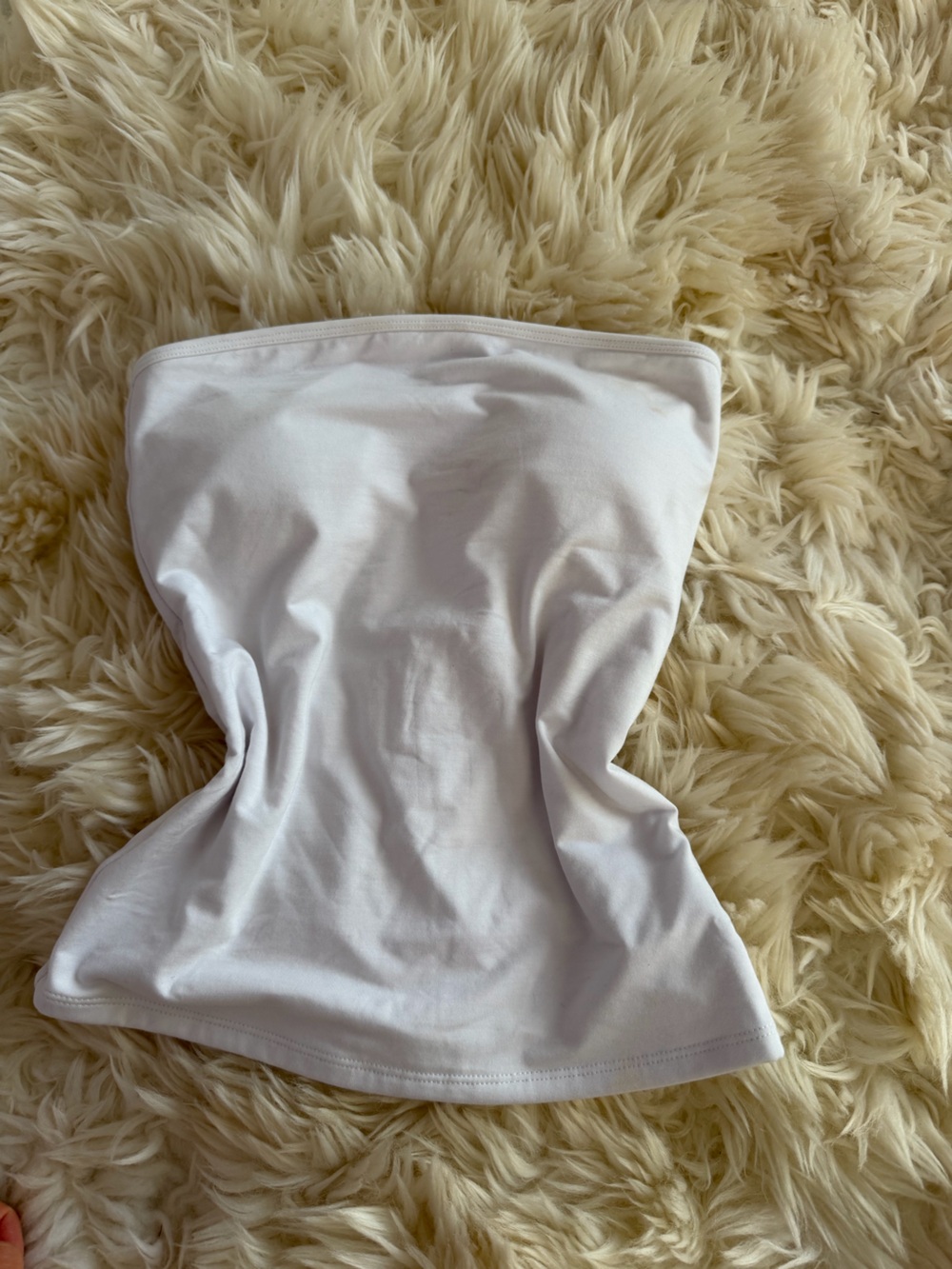 Klassy network white tube top size XS build in bra nwot